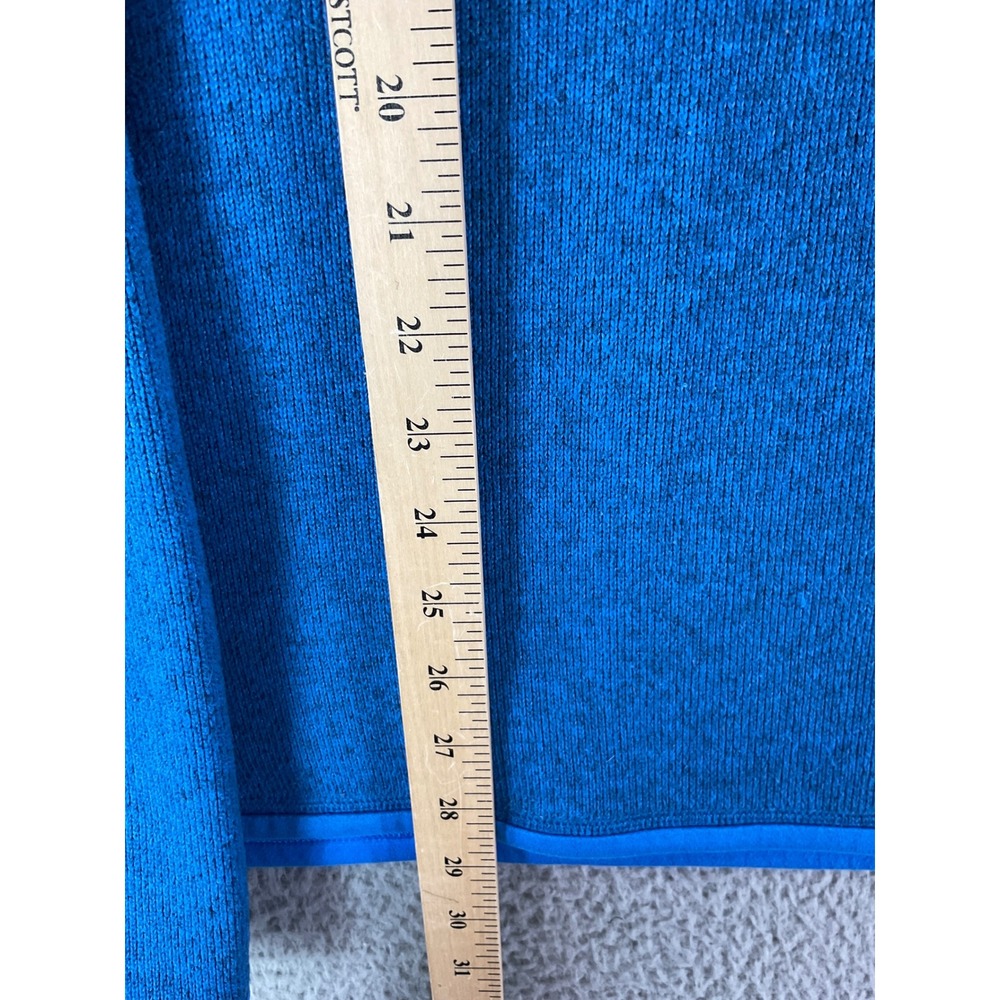 Patagonia Better Sweater 1/4 Zip Men XL Blue Excellent Heathered Fleece Pullover - Picture 6 of 7